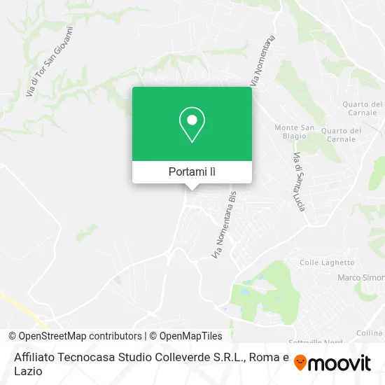 Mappa Affiliato Tecnocasa Studio Colleverde S.R.L.