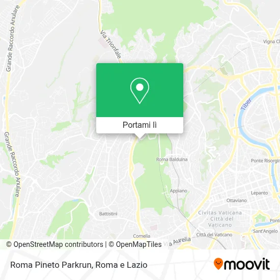 Mappa Roma Pineto Parkrun