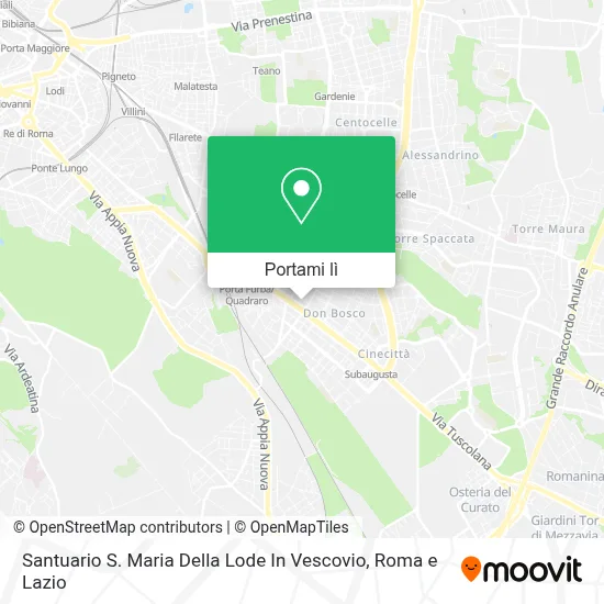 Mappa Santuario S. Maria Della Lode In Vescovio