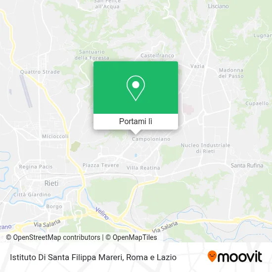 Mappa Istituto Di Santa Filippa Mareri