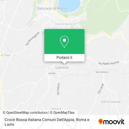 Mappa Croce Rossa Italiana Comuni Dell'Appia