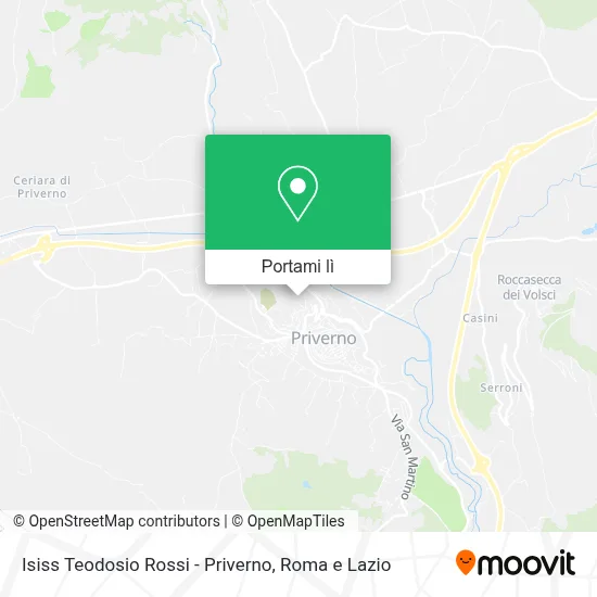 Mappa Isiss Teodosio Rossi - Priverno