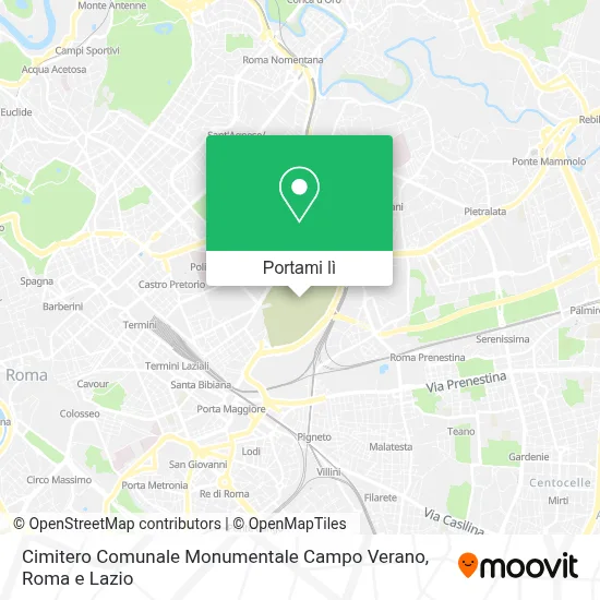 Mappa Cimitero Comunale Monumentale Campo Verano