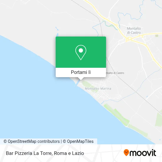 Mappa Bar Pizzeria La Torre