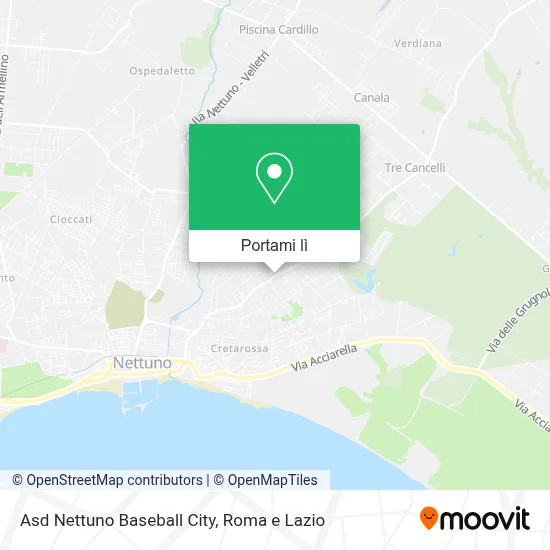 Mappa Asd Nettuno Baseball City