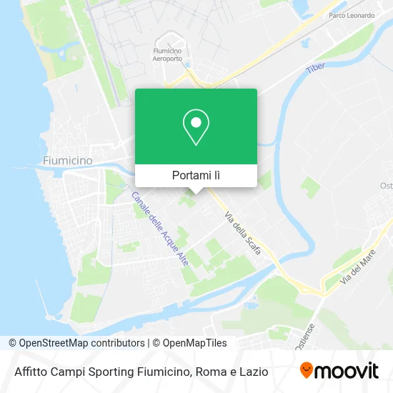 Mappa Affitto Campi Sporting Fiumicino