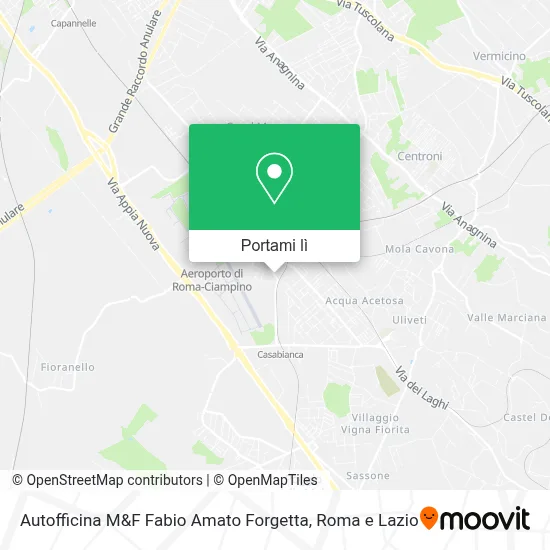 Mappa Autofficina M&F Fabio Amato Forgetta