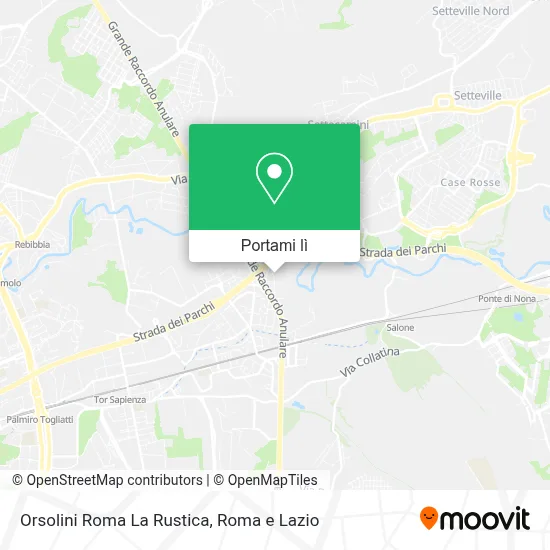 Mappa Orsolini Roma La Rustica