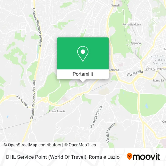 Mappa DHL Service Point (World Of Travel)
