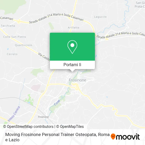 Mappa Moving Frosinone Personal Trainer Osteopata