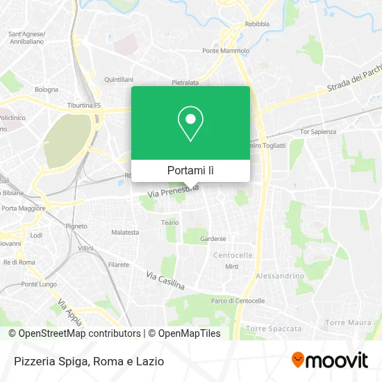Mappa Pizzeria Spiga