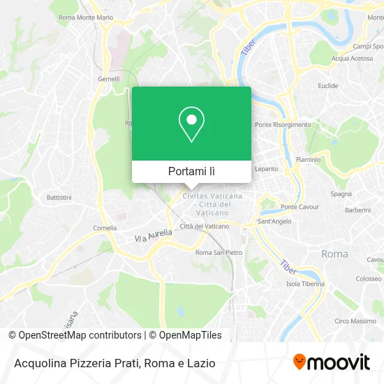 Mappa Acquolina Pizzeria Prati