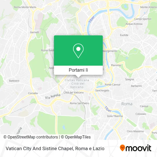 Mappa Vatican City And Sistine Chapel