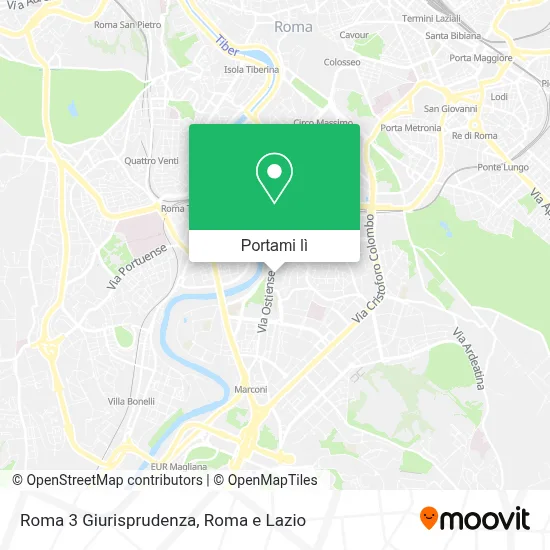 Mappa Roma 3 Giurisprudenza
