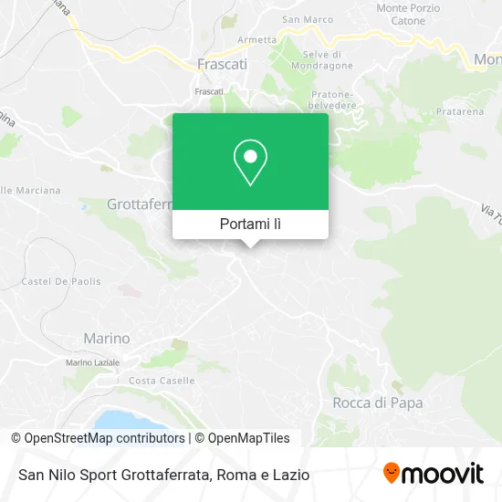 Mappa San Nilo Sport Grottaferrata