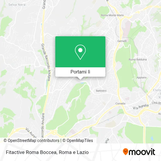 Mappa Fitactive Roma Boccea
