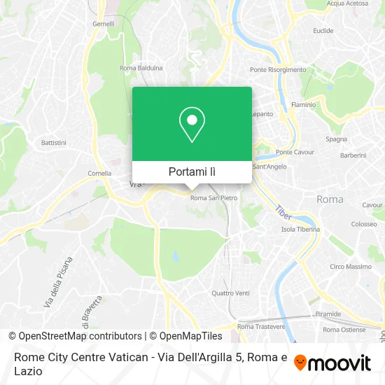 Mappa Rome City Centre Vatican - Via Dell'Argilla 5