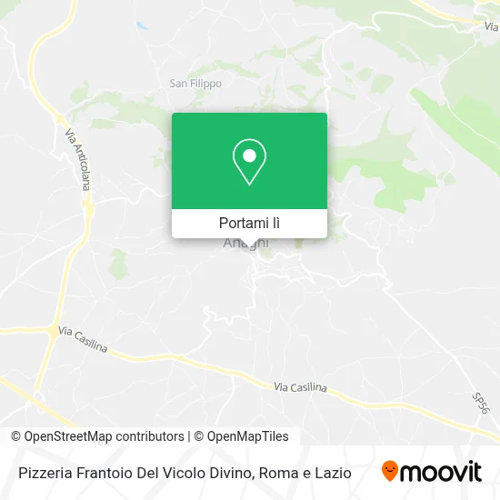 Mappa Pizzeria Frantoio Del Vicolo Divino