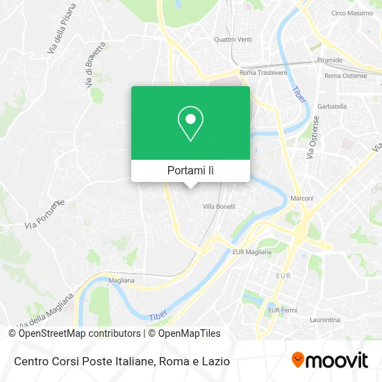 Mappa Centro Corsi Poste Italiane