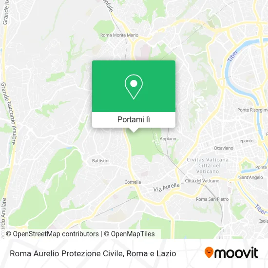 Mappa Roma Aurelio Protezione Civile
