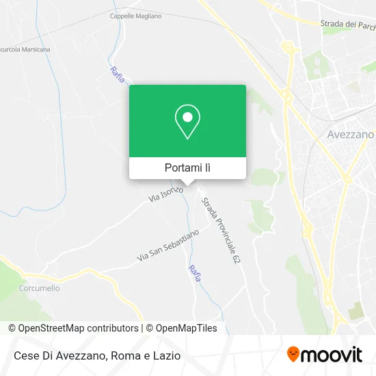 Mappa Cese Di Avezzano