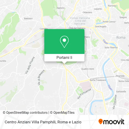 Mappa Centro Anziani Villa Pamphili