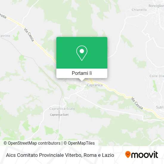 Mappa Aics Comitato Provinciale Viterbo