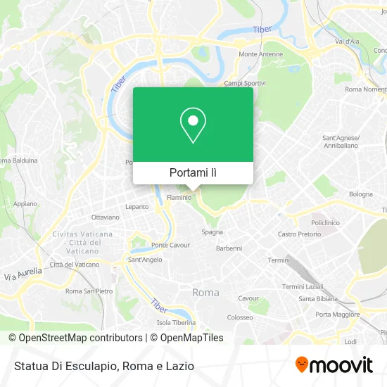 Mappa Statua Di Esculapio