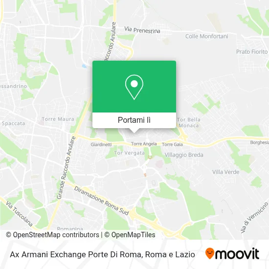 Mappa Ax Armani Exchange Porte Di Roma