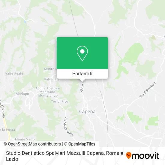Mappa Studio Dentistico Spalvieri Mazzulli Capena