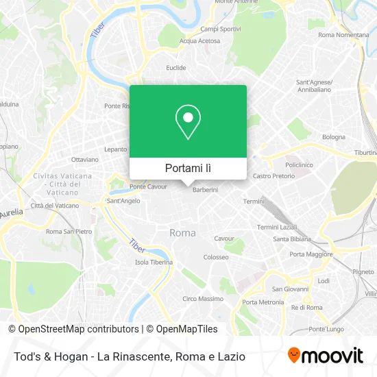 Mappa Tod's & Hogan - La Rinascente