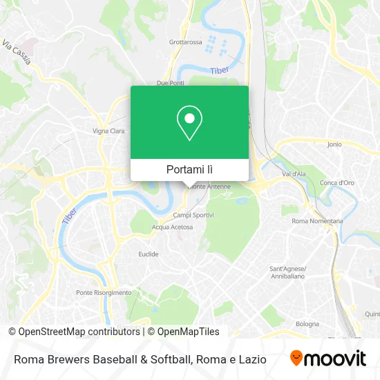 Mappa Roma Brewers Baseball & Softball