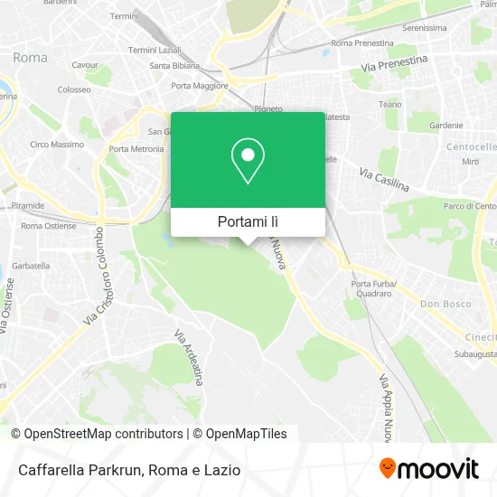 Mappa Caffarella Parkrun