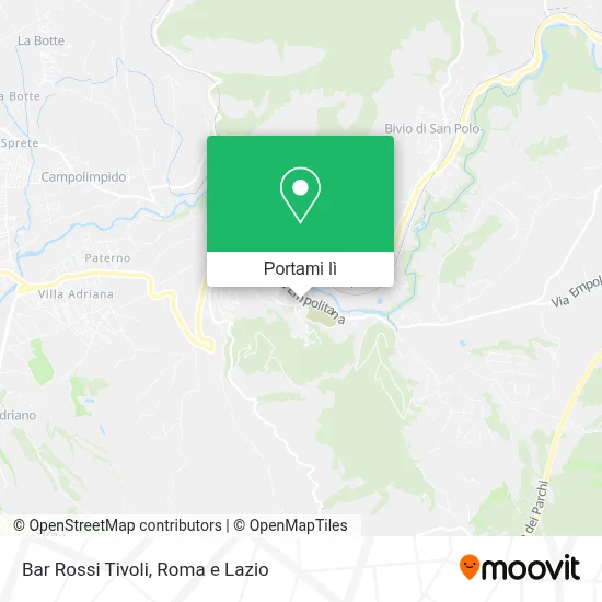 Mappa Bar Rossi Tivoli