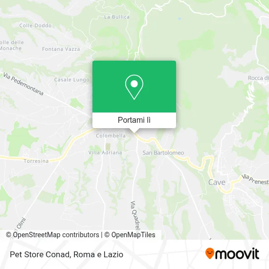 Mappa Pet Store Conad