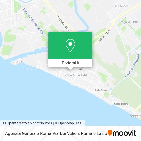 Mappa Agenzia Generale Roma Via Dei Velieri