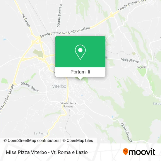 Mappa Miss Pizza Viterbo - Vt