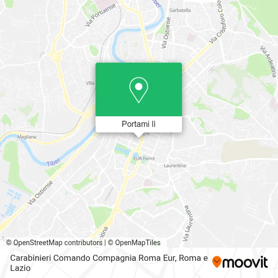 Mappa Carabinieri Comando Compagnia Roma Eur