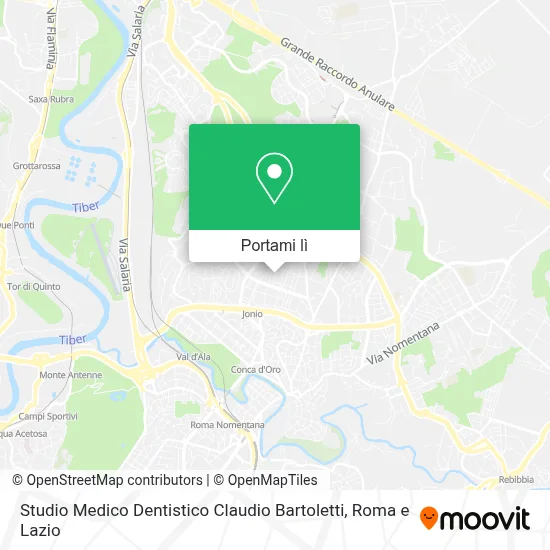 Mappa Studio Medico Dentistico Claudio Bartoletti