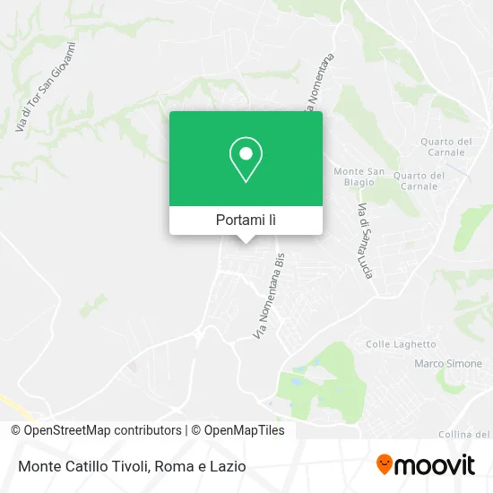 Mappa Monte Catillo Tivoli