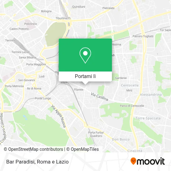 Mappa Bar Paradisi