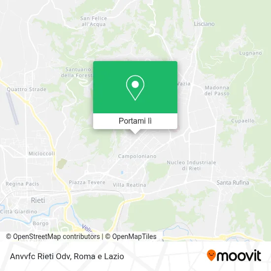 Mappa Anvvfc Rieti Odv