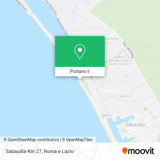 Mappa Sabaudia Km 27