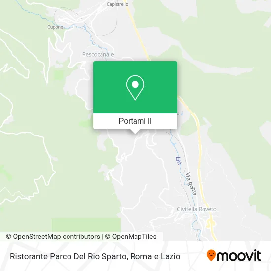 Mappa Ristorante Parco Del Rio Sparto