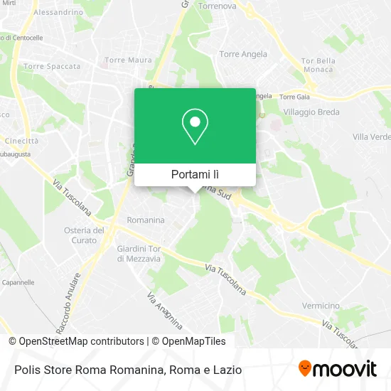 Mappa Polis Store Roma Romanina