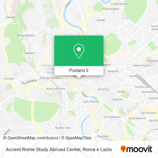 Mappa Accent Rome Study Abroad Center