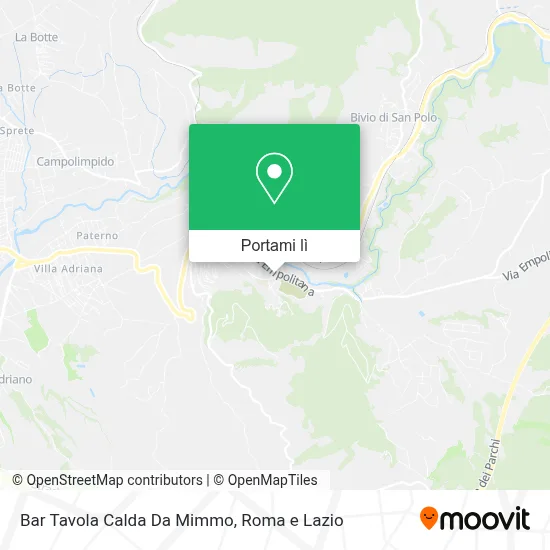 Mappa Bar Tavola Calda Da Mimmo