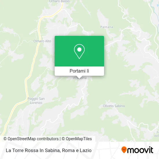 Mappa La Torre Rossa In Sabina