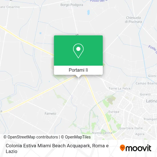 Mappa Colonia Estiva Miami Beach Acquapark