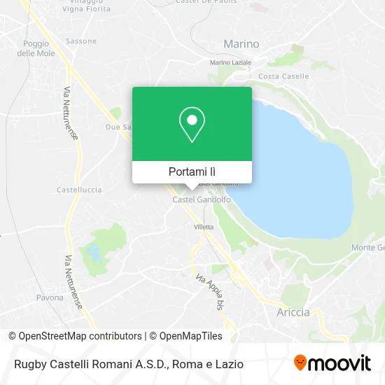 Mappa Rugby Castelli Romani A.S.D.